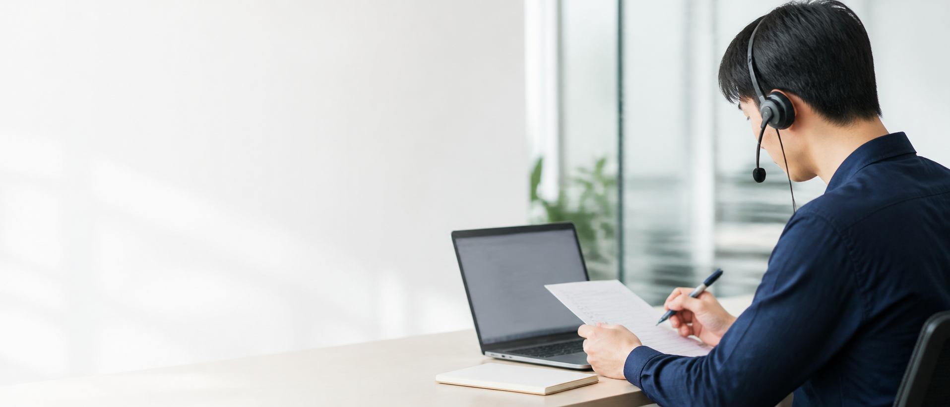 Technical support specialists assisting customers remotely